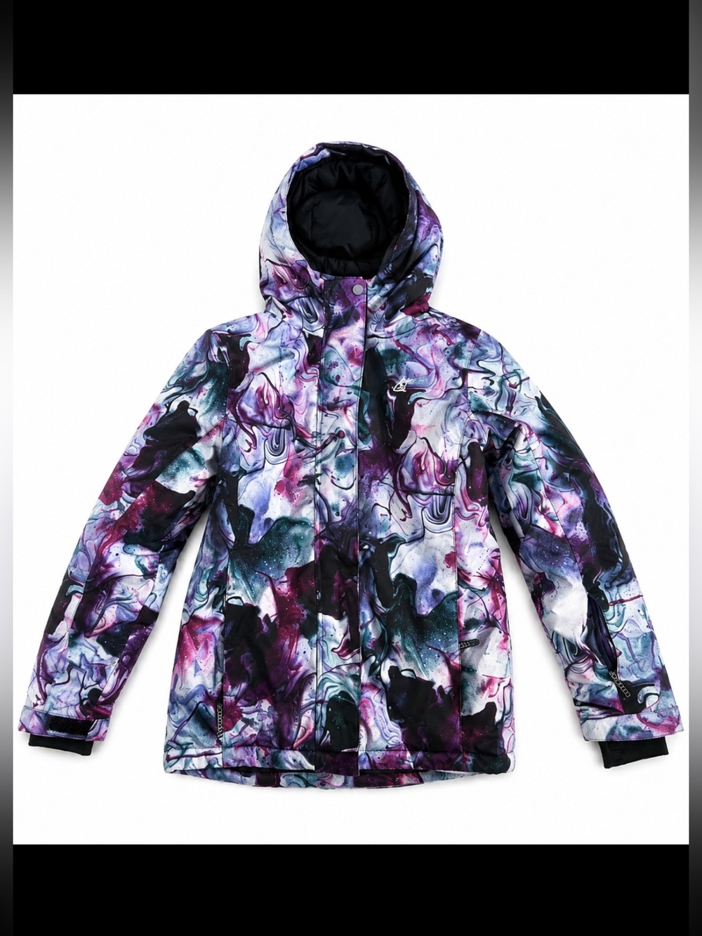 Ripzone Kids XL Insulated Ski Snowboard Jacket Purple Abstract Winter Coat